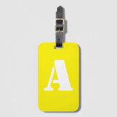 Geel monogram bagagelabel (Voorkant (verticaal))