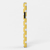 Geel monogram geelpoka Dot Pattern Gray Case-Mate iPhone Case (Achterkant/rechts)