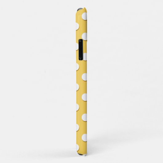 Geel monogram geelpoka Dot Pattern Gray Case-Mate iPhone Case (Achterkant/rechts)