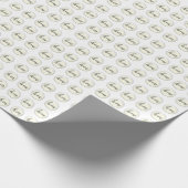 Geel Monogram Initiaal Aangepaste Logo Cadeaupapier (Hoek)