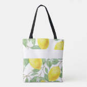 Geel monogram Initiaal op de zomervakantie met Lem Tote Bag (Achterkant)