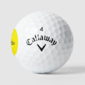 Geel monogram initialen naam golfballen (Logo)