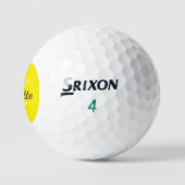 Geel monogram initialen naam golfballen (Logo)