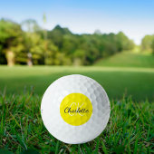 Geel monogram initialen naam golfballen
