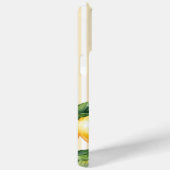 Geel Monogram Lemon Elegant Stripe Mediterraan Case-Mate iPhone Case (Achterkant / Rechts)