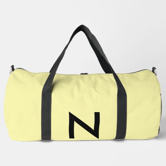 Geel Monogram Modern Minimaal Trendy Chic Bedrukte Rugzak (Voorkant)