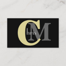  Geel Monogram Visitekaartje