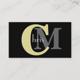  Geel Monogram Visitekaartje