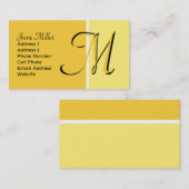 geel monogram visitekaartje (Voorkant / Achterkant)