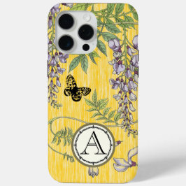 Geel Monogram  Wisteria Flower iPhone 16 Pro Hoesje