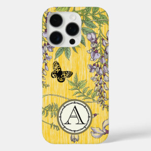 Geel Monogram  Wisteria Flower iPhone 16 Pro Hoesje