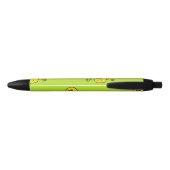 Geel monster op groen zwarte inkt pen (Achterkant)