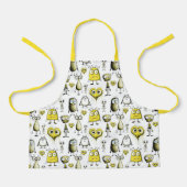 Geel Monster Schort voor kinderen (Voorkant)