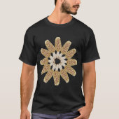 Geel Morel Mandala Shirt Morchella esculenta (Voorkant)