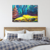 Geel mos | Emily Carr | Canvas Afdruk (Insitu (Slaapkamer))