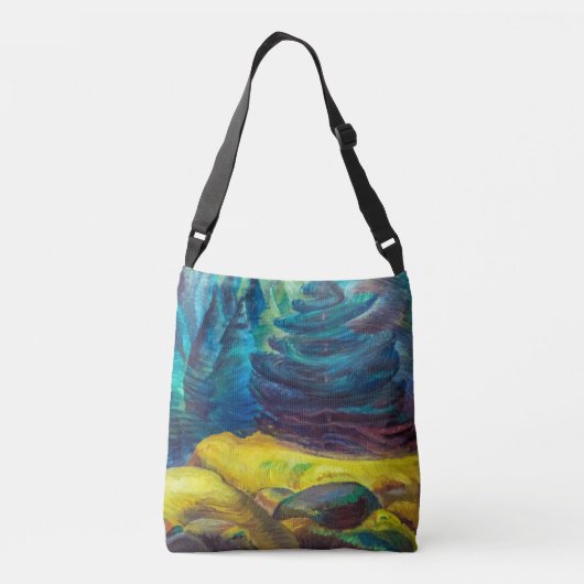 Geel mos | Emily Carr | Crossbody Tas (Achterkant)