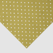 Geel mosterdwit stippenpatroon tissuepapier (Detail)