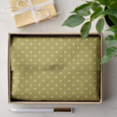 Geel mosterdwit stippenpatroon tissuepapier (Geschenk)