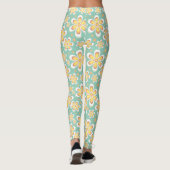 geel motief bloem leggings (Achterkant)