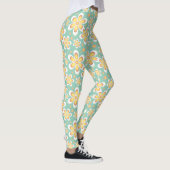 geel motief bloem leggings (Rechts)