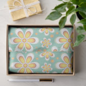 geel motief bloem tissue papier (Geschenk)
