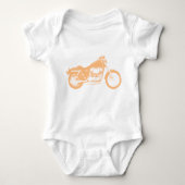 Geel Motorfiets Baby Bodysuit (Voorkant)