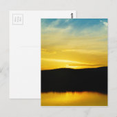 Geel Mt Lake Sunset Briefkaart (Voorkant / Achterkant)