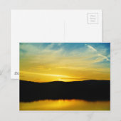 Geel Mt Lake Sunset Briefkaart (Voorkant / Achterkant)