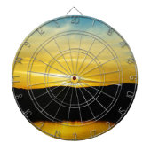 Geel Mt Lake Sunset Dartbord (Voorkant)