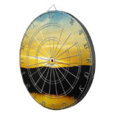 Geel Mt Lake Sunset Dartbord (Voorkant Rechts)