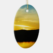 Geel Mt Lake Sunset Keramisch Ornament (Rechts)