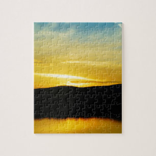 Geel Mt Lake Sunset Legpuzzel