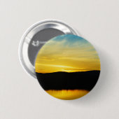 Geel Mt Lake Sunset Ronde Button 5,7 Cm (Voorkant /achterkant)