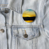 Geel Mt Lake Sunset Ronde Button 5,7 Cm (In situ)