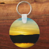 Geel Mt Lake Sunset Sleutelhanger (Voorkant)