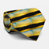 Geel Mt Lake Sunset Stropdas (Opgerold)