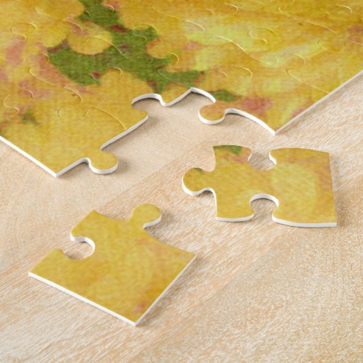 Geel Mum Bloem Kunst Puzzel (Zijkant)