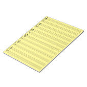 Geel muziekblad notitieblok (Schuin)