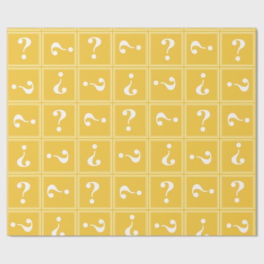 Geel mysterie cadeaupapier (Vlak)