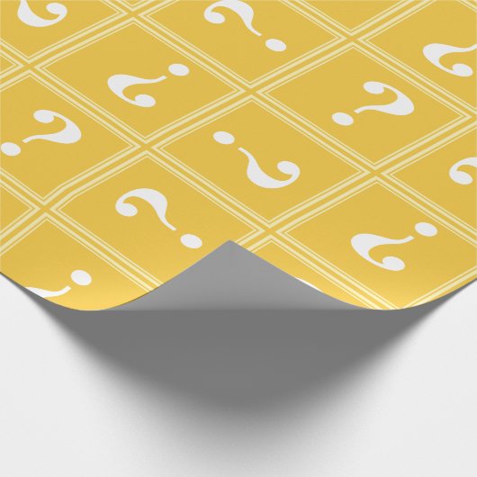 Geel mysterie cadeaupapier (Hoek)