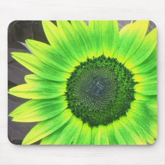 Geel N Green Sunflower Mousepad Muismat (Voorkant)