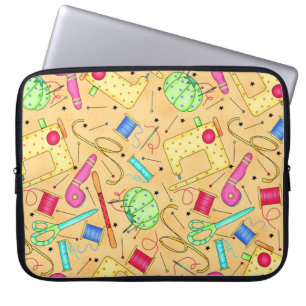 Geel naaien Notities Laptop Mouw Sleeve