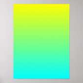 Geel naar Aqua-verloop Poster (Voorkant)