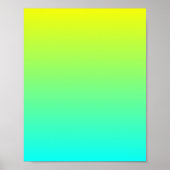 Geel naar Aqua-verloop Poster (Voorkant)