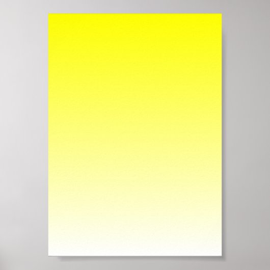 Geel naar Wit Gradiënt Poster (Voorkant)