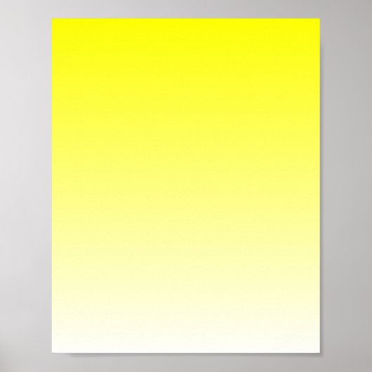 Geel naar Wit Gradiënt Poster (Voorkant)