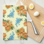 Geel nam de Blauwe Handdoek van het Patroon van Bl (Quarter Fold)