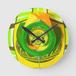 Geel nam het Grafische Ontwerp van de Kunst toe Ronde Klok