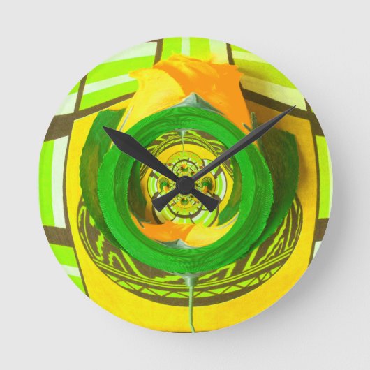 Geel nam het Grafische Ontwerp van de Kunst toe Ronde Klok (Voorkant)