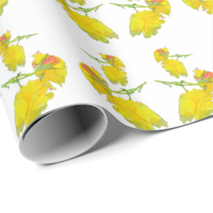 Geel nam Stof toe Cadeaupapier